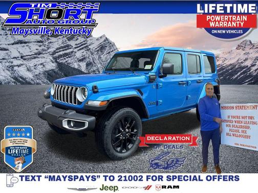 Hydro Blue Pearlcoat 2025 Jeep Wrangler 4xe Sahara