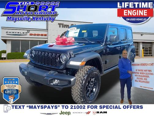 Black Clearcoat 2024 Jeep Wrangler Willys