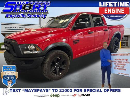 Flame Red Clearcoat 2024 RAM 1500 Classic Warlock Crew Cab 4x4 5'7' Box