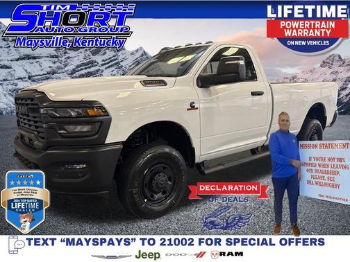 Bright White Clearcoat 2026 RAM 2500 Tradesman Regular Cab 4x4 8' Box