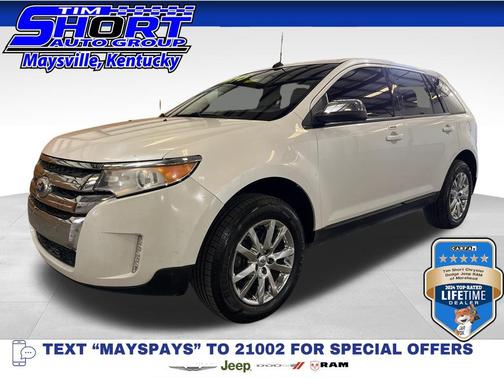 White Platinum Metallic Tri-Coat 2014 Ford Edge SEL
