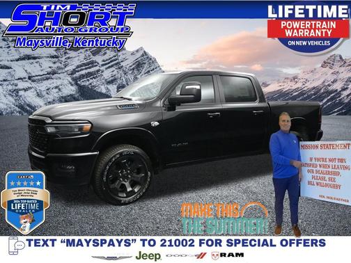 Diamond Black Crystal Pearlcoat 2026 RAM 1500 Big Horn/Lone Star