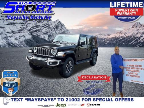 Black Clearcoat 2025 Jeep Wrangler 4-Door Sahara 4x4