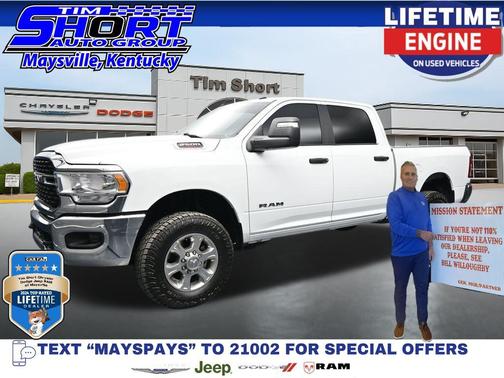 Bright White Clearcoat 2023 RAM 2500 Big Horn Crew Cab 4x4 6'4' Box