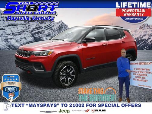 Red Hot Pearlcoat 2026 Jeep Compass Trailhawk