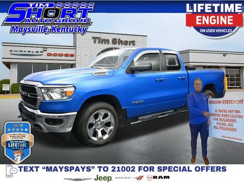 Hydro Blue Pearlcoat 2021 RAM 1500 Big Horn/Lone Star