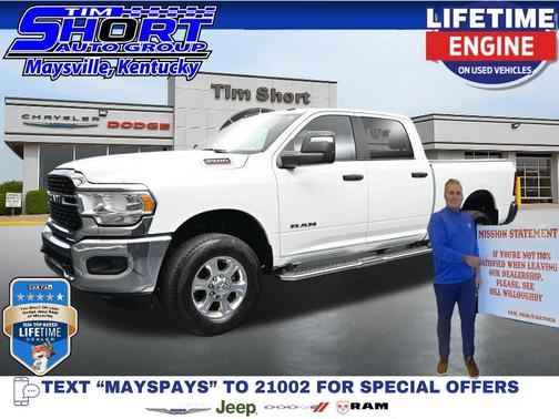 Bright White Clearcoat 2024 RAM 2500 Big Horn Crew Cab 4x4 6'4' Box