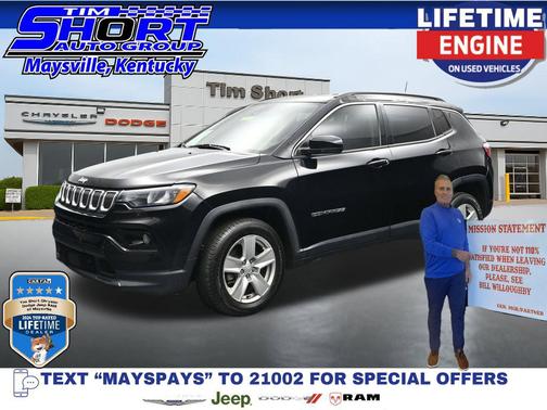 Diamond Black Crystal Pearlcoat 2022 Jeep Compass Latitude