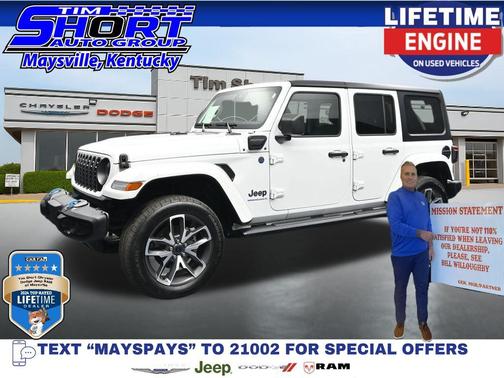 Bright White Clearcoat 2024 Jeep Wrangler 4xe Sport S