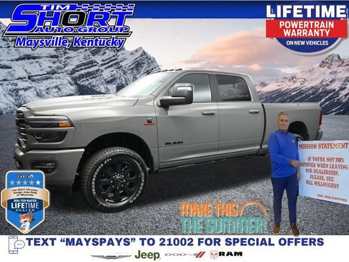 Ceramic Gray Clearcoat 2026 RAM 2500 Laramie Crew Cab 4x4 6'4' Box