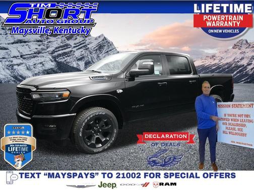 Diamond Black Crystal Pearlcoat 2026 RAM 1500 Big Horn/Lone Star
