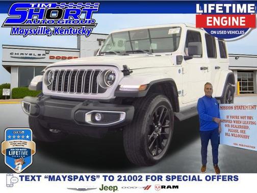 Bright White Clearcoat 2025 Jeep Wrangler 4xe Sahara