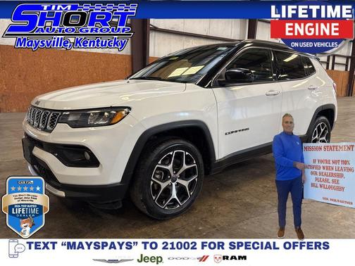 Bright White Clearcoat 2025 Jeep Compass Limited