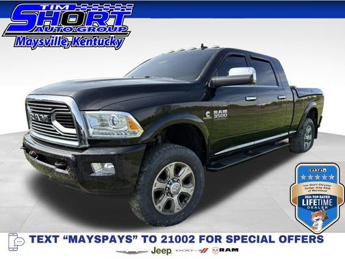 Brilliant Black Crystal Pearlcoat 2018 RAM 3500 Limited Mega Cab 4x4 6'4' Box
