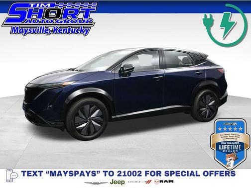 Deep Ocean Blue Pearl/Black Diamond Pearl 2024 Nissan ARIYA ENGAGE
