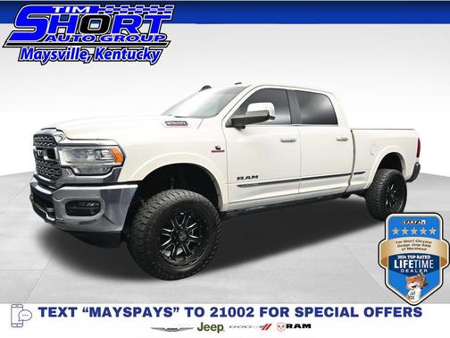 Pearl White 2022 RAM 2500 Limited Crew Cab 4x4 6'4' Box