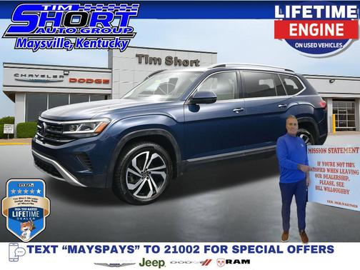Tourmaline Blue Metallic 2021 Volkswagen Atlas 3.6L SEL Premium
