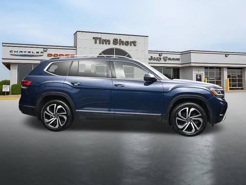 Tourmaline Blue Metallic 2021 Volkswagen Atlas 3.6L SEL Premium