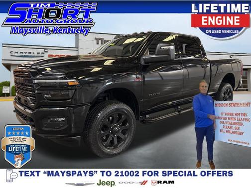 Diamond Black Crystal Pearlcoat 2025 RAM 2500 Laramie Crew Cab 4x4 6'4' Box