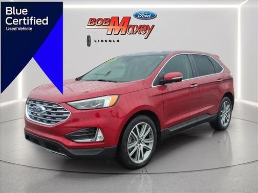 Rapid Red Metallic Tinted Clearcoat 2024 Ford Edge Titanium