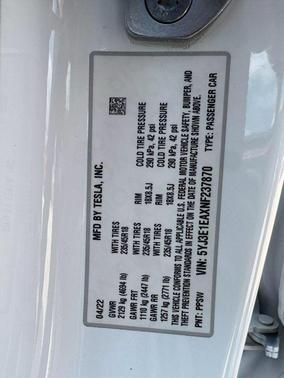2022 Tesla Model 3 Standard Range