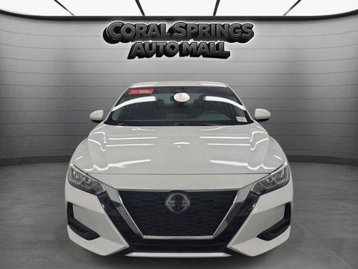 Aspen White 2021 Nissan Sentra SV