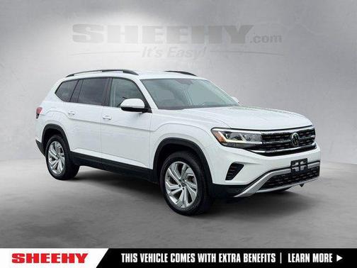 Pure White 2022 Volkswagen Atlas 2.0T SE w/Technology 4MOTION