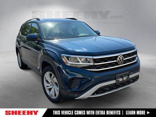 Blue Metallic 2022 Volkswagen Atlas 3.6L SE w/Technology