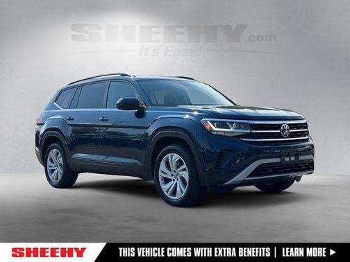 Blue Metallic 2022 Volkswagen Atlas 3.6L SE w/Technology