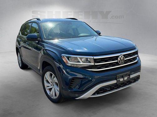 Blue Metallic 2022 Volkswagen Atlas 3.6L SE w/Technology