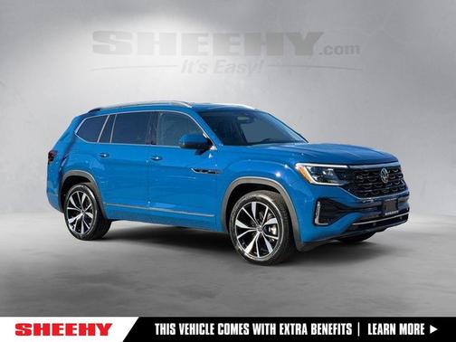 Blue Metallic 2025 Volkswagen Atlas 2.0T SEL Premium R-Line 4MOTION