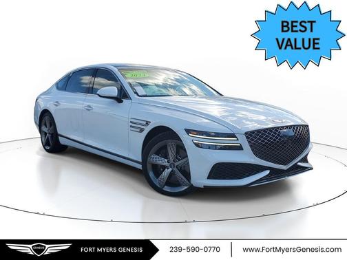 Alta White 2024 Genesis G80 3.5T Sport AWD