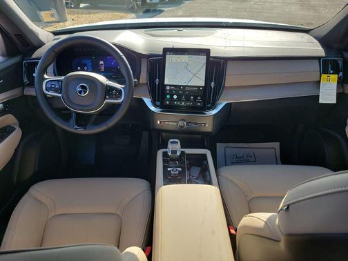 Crystal White Pearl 2026 Volvo XC90 Plus, B6 AWD Gas (mild hybrid), Gasoline, Bright, 7 Seats
