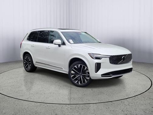 Crystal White Pearl 2026 Volvo XC90 Plug-In Hybrid Plus, T8 AWD, Electric/Gasoline, Bright, 7 Seats