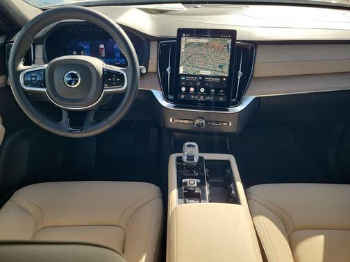 Crystal White Pearl 2026 Volvo XC90 Plus, B6 AWD Gas (mild hybrid), Gasoline, Bright, 7 Seats