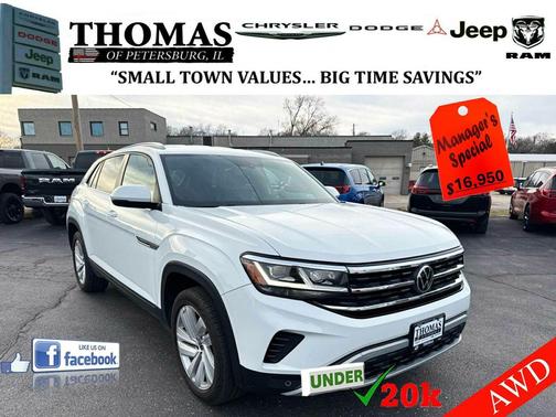 Pure White 2021 Volkswagen Atlas Cross Sport 3.6L V6 SE w/Technology