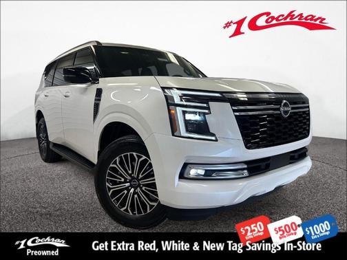 Aspen White 2025 Nissan Armada Platinum