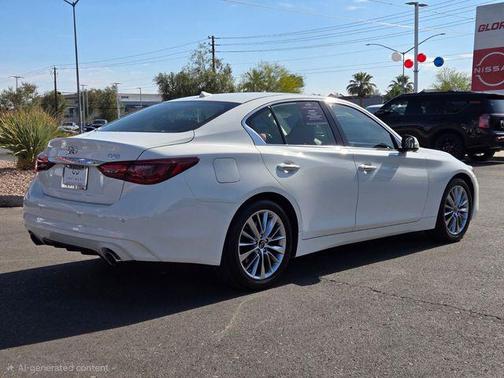 Pure White 2023 INFINITI Q50 3.0t LUXE