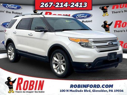 White Platinum Clearcoat Metallic 2014 Ford Explorer XLT