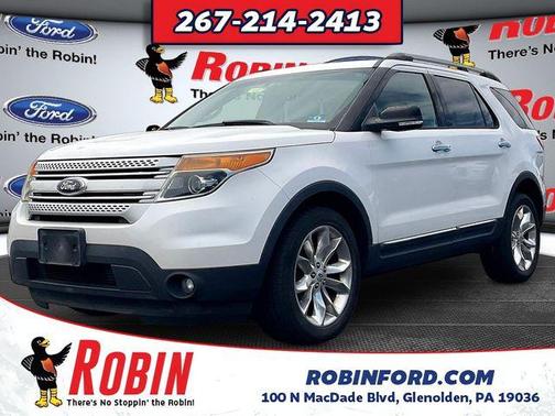 White Platinum Clearcoat Metallic 2014 Ford Explorer XLT