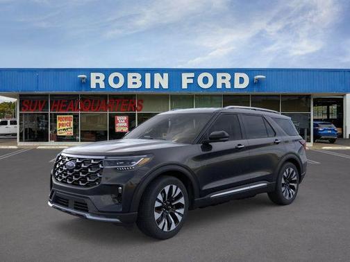 Agate Black Metallic 2026 Ford Explorer Platinum