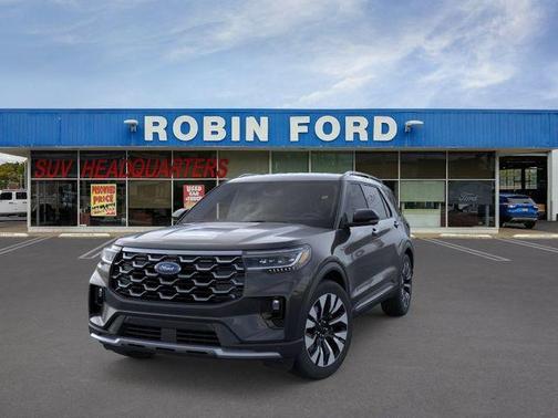 Agate Black Metallic 2026 Ford Explorer Platinum