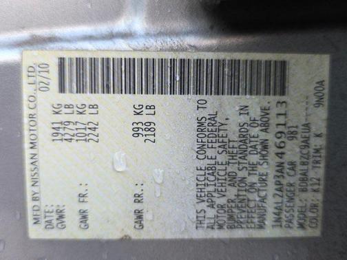 2010 Nissan Altima 2.5 S