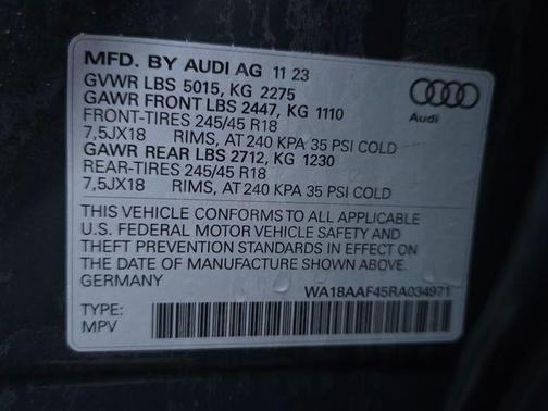 Manhattan Gray Metallic 2024 Audi A4 allroad 45 Premium Plus