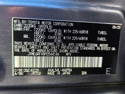 Midnight Black Metallic 2023 Toyota RAV4 Hybrid SE