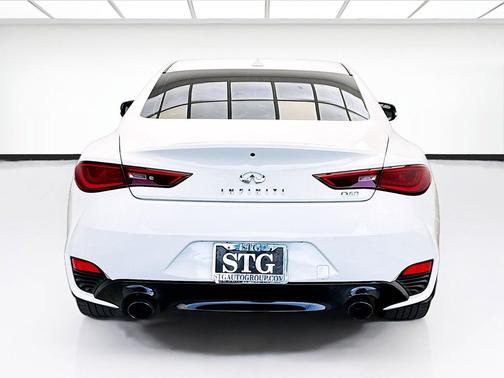 Pure White 2018 INFINITI Q60 3.0T LUXE