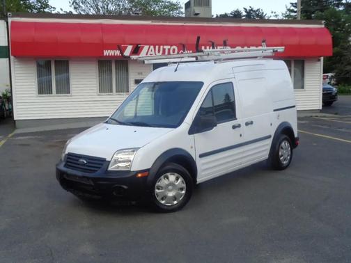 White 2013 Ford Transit Connect 114.6'' XL w/rear door privacy glass