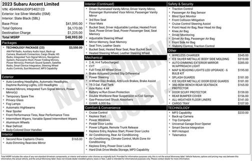 2023 Subaru Ascent Limited 7-Passenger