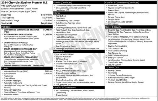 2024 Chevrolet Equinox Premier w/1LZ