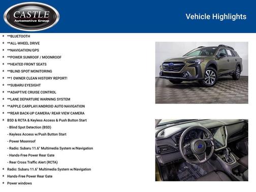 Autumn Green Metallic 2025 Subaru Outback Premium